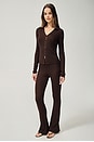 view 2 of 7 Bailee Rib Cardigan in Chocolate Brown