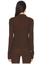 view 3 of 5 Bailee Rib Cardigan in Chocolate Brown