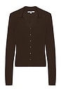 view 6 of 7 Bailee Rib Cardigan in Chocolate Brown