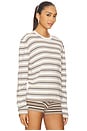 view 2 of 5 Cydnee Striped Oversized Sweater in Cream Multi