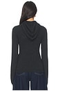 view 3 of 5 Kassi Hooded Long Sleeve in Charcoal