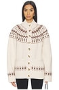 view 1 of 5 Jen Fair Isle Cardigan in Cream Multi