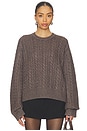 view 1 of 4 Laci Cable Crewneck in Hickory