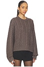 view 2 of 4 Laci Cable Crewneck in Hickory