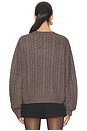 view 3 of 4 Laci Cable Crewneck in Hickory