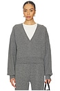 view 1 of 6 Lonne Deep V-neck Sweater in Dark Grey