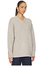 view 3 of 6 Zelia V-neck Sweater in Oatmeal