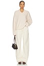 view 4 of 5 Jacquie V-neck Sweater in Ivory
