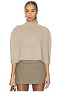 view 1 of 4 Miyah Knit Cape in Taupe