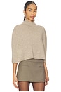 view 2 of 4 Miyah Knit Cape in Taupe