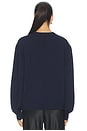 view 3 of 5 Zooey Double Faced V-neck Sweater in Navy