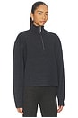 view 3 of 6 Brecken Double Faced Half Zip Sweater in Dark Grey