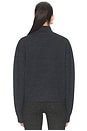 view 4 of 6 Brecken Double Faced Half Zip Sweater in Dark Grey