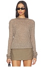 view 1 of 5 x Jasmine Tookes Kathryn Light Knit Crewneck in Mushroom