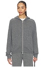 view 2 of 6 x Jasmine Tookes Milah Wool Cash Zip Up in Dark Heather Grey