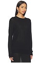 view 2 of 5 Claira Light Weight Knit Crewneck in Black
