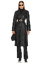 view 1 of 4 x Marianna Hewitt Tim Leather Trench Coat in Black