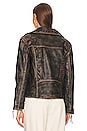 view 4 of 5 Gia Leather Moto Jacket in Brown