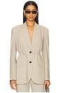 view 1 of 4 Siya Belted Blazer in Khaki Green