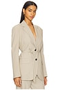 view 2 of 4 Siya Belted Blazer in Khaki Green