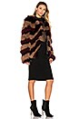view 2 of 3 Bianca Fox Fur Jacket in Multi Nude & Burgundy