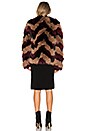 view 3 of 3 Bianca Fox Fur Jacket in Multi Nude & Burgundy