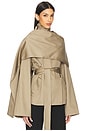 view 3 of 5 Yuna Crop Trench in Khaki Greige