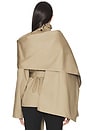 view 4 of 5 Yuna Crop Trench in Khaki Greige