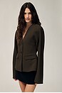 view 4 of 8 Gal Polished Crepe Blazer in Ganache