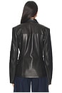 view 4 of 6 x Coco Aina Leather Cinched Jacket in Black