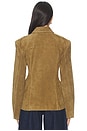 view 3 of 5 x Coco Aina Suede Cinched Jacket in Toffee