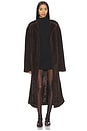 view 5 of 6 x Coco Dagna Coat in Dark Brown