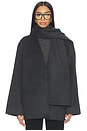 view 1 of 6 x Coco Ragni Wool Scarf Jacket in Charcoal