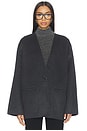 view 2 of 6 x Coco Ragni Wool Scarf Jacket in Charcoal