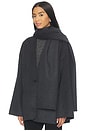view 3 of 6 x Coco Ragni Wool Scarf Jacket in Charcoal