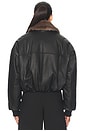 view 4 of 6 Norna Leather Bomber Jacket in Black