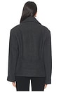 view 3 of 5 Oak Manteco Wool Cropped Peacoat in Dark Grey