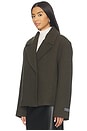 view 3 of 6 Osk Manteco Wool Cropped Peacoat in Moss