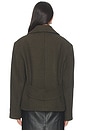 view 4 of 6 Osk Manteco Wool Cropped Peacoat in Moss