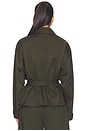 view 4 of 6 x Jasmine Tookes Lina Belted Jacket in Dark Moss