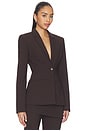 view 2 of 6 x Jasmine Tookes Filipa Tailored Blazer in Espresso