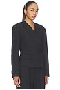 view 2 of 6 x Blake Evin Cropped Naama Blazer in Charcoal Melange
