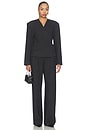 view 6 of 6 x Blake Evin Cropped Naama Blazer in Charcoal Melange