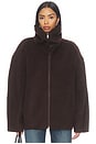view 1 of 6 Rita Wool Coat in Espresso Melange
