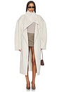 view 1 of 5 Nora Wool Coat in Greige Melange