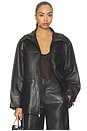 view 2 of 6 Niko Leather Parka Jacket in Black