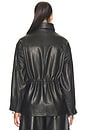 view 5 of 6 Niko Leather Parka Jacket in Black
