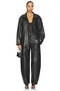 view 6 of 6 Niko Leather Parka Jacket in Black