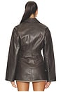 view 5 of 6 Salta Leather Jacket in Raven