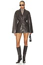 view 6 of 6 Salta Leather Jacket in Raven